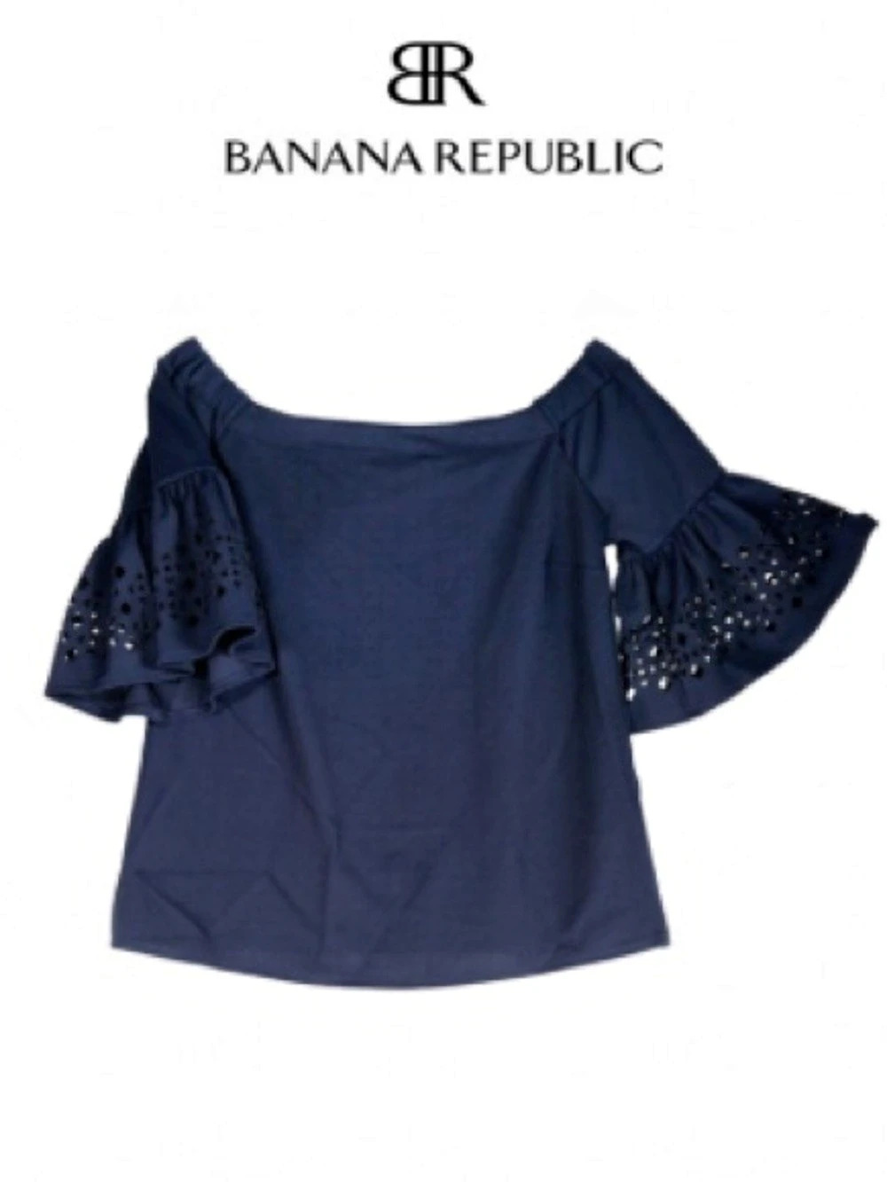 Banana Republic Cold Shoulder Eyelet Sleeve top
